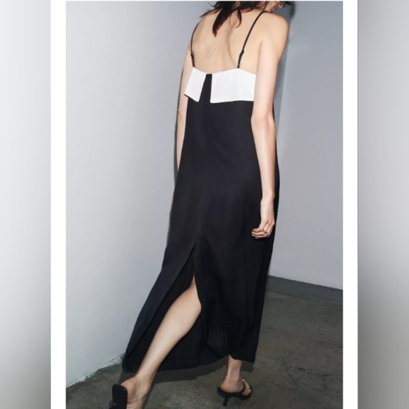 Zara ZW Collection Minimal Satin Dress - Picture 5 of 8